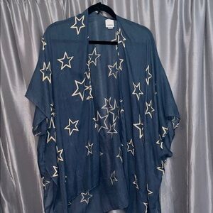 Sonoma Blue Kimono with White Star Design